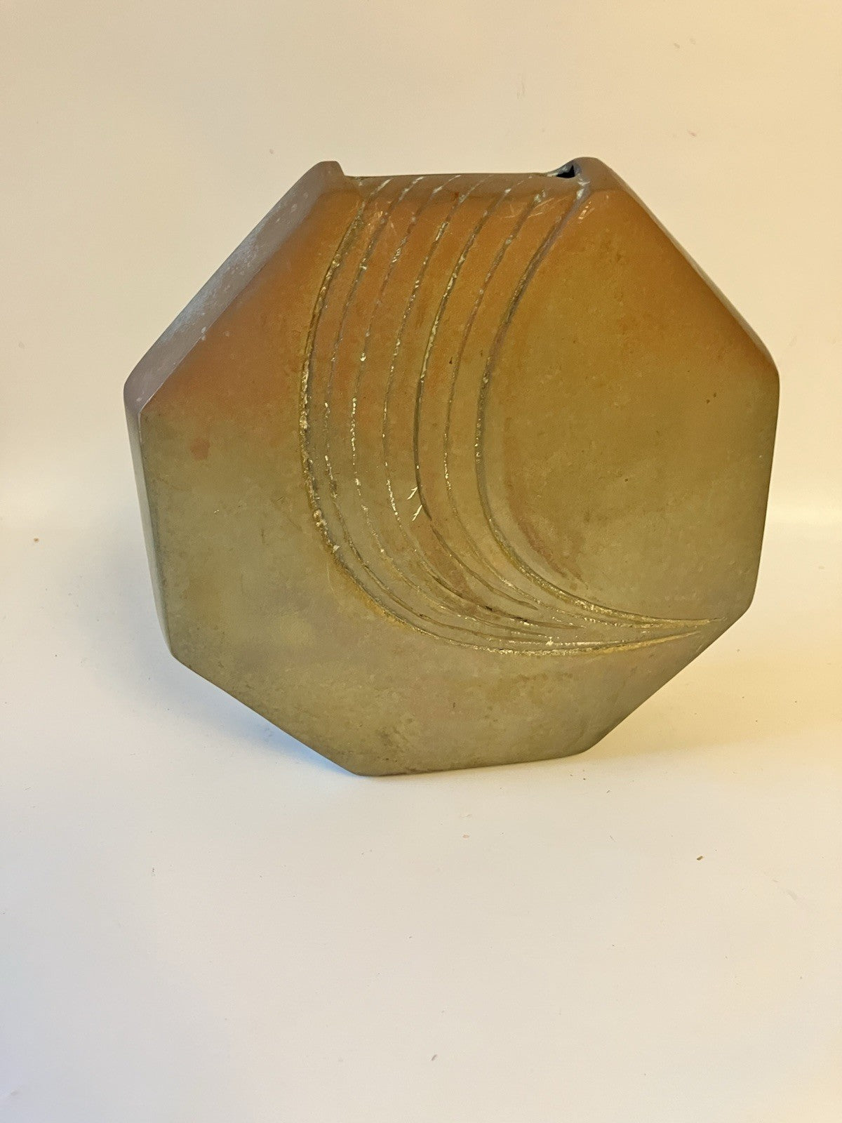 Vintage Decorative Crafts, Inc. Brass Art Deco Vase-MCM.