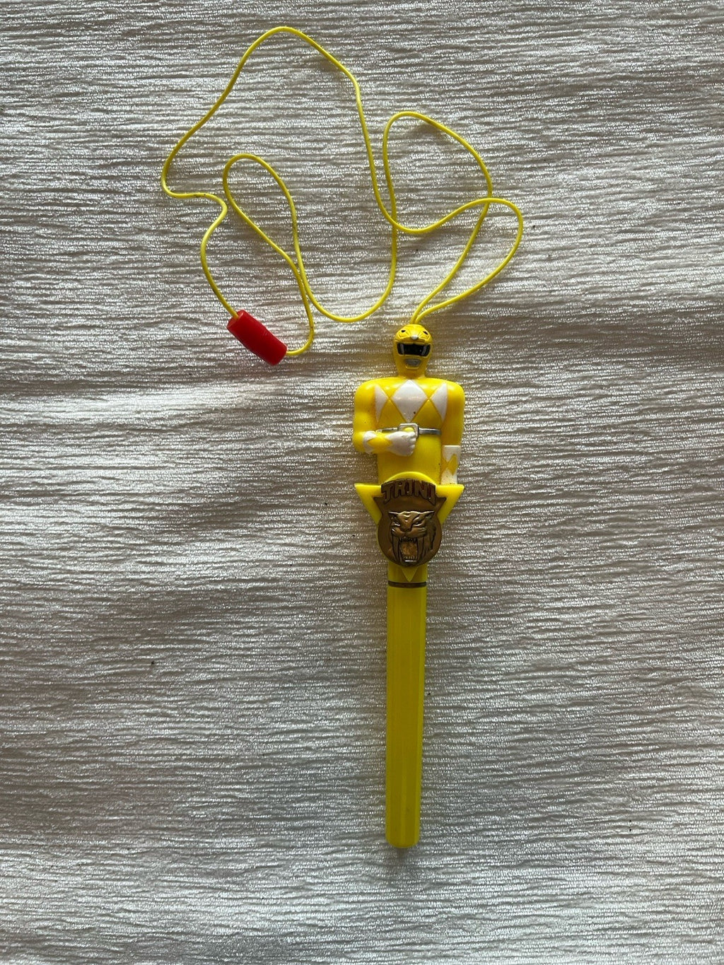 Vintage Yellow Power Rangers Pen 1990s