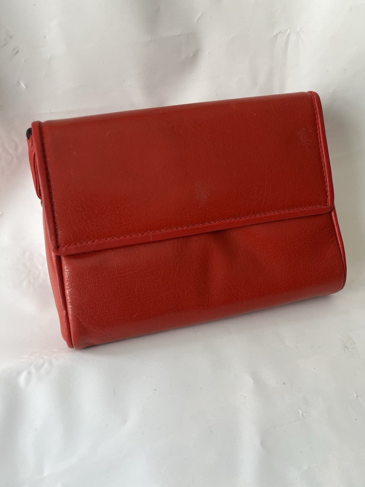 Vintage Franca Red Leather Purse With Original Packaging; Never Used NOS;