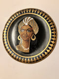 Vintage Egyptian/African Copper And Black Etched Wall Plate. EVC And Unique!