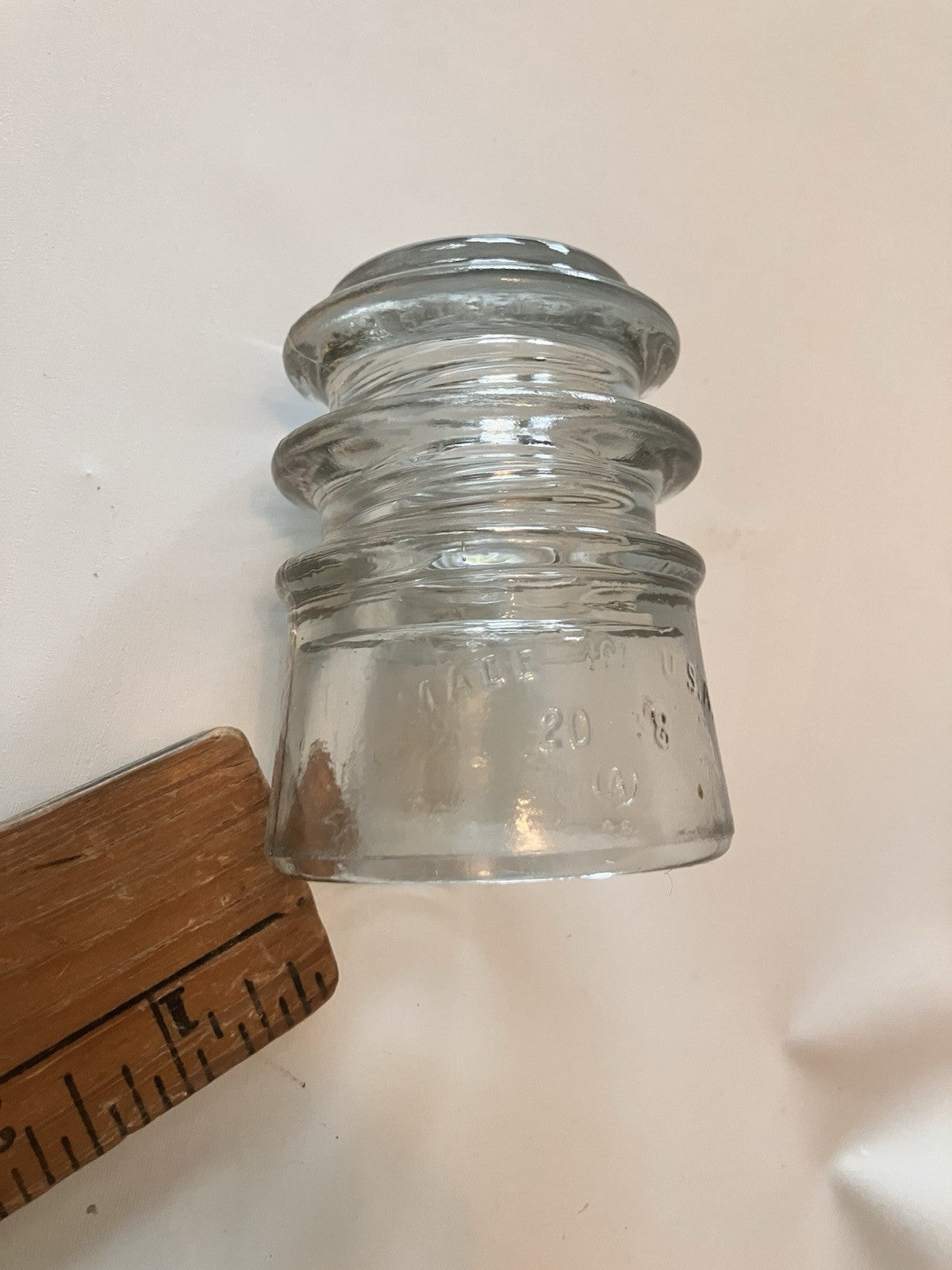 Whitall Tatum Co No. 3 USA Clear White Insulator - 3.25 X 2.5 Lot of 4