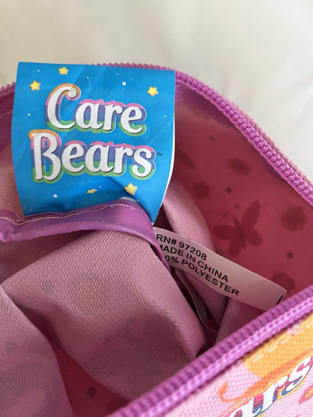 Y2K Pink Care Bear Duffle Bag. EUC With Accessory Bag By FAB Starpoint