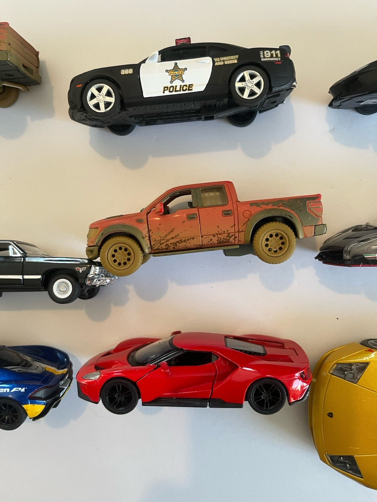 Lot of 9 Diecast Cars 1:38 1:42 Mclaren/F-150/Impala/Lambo