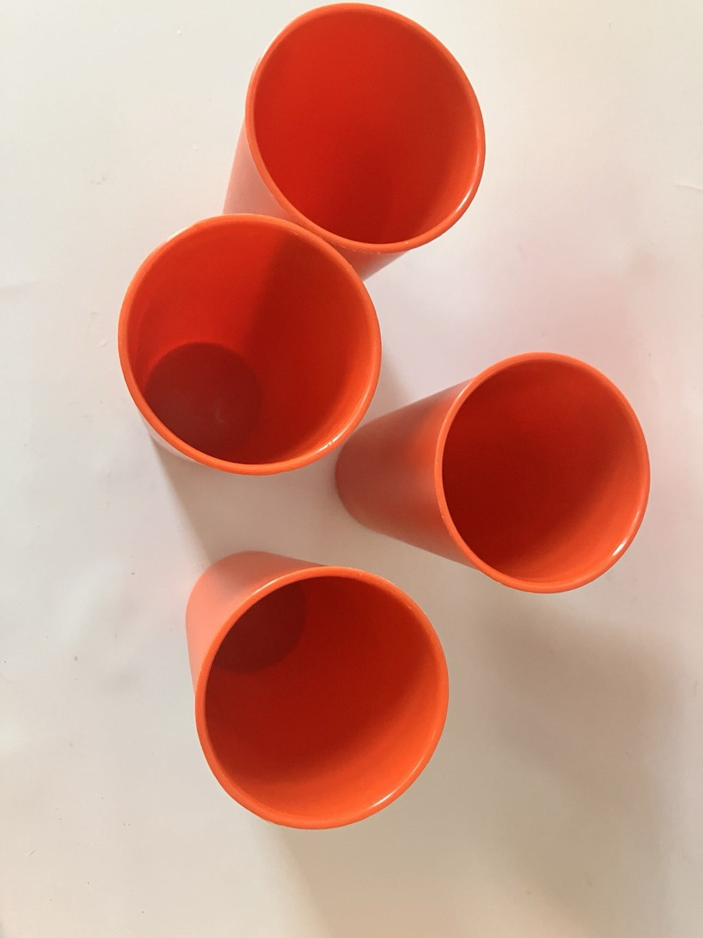 Vintage Orange 12 Oz Tupperware Tumblers Light Weight