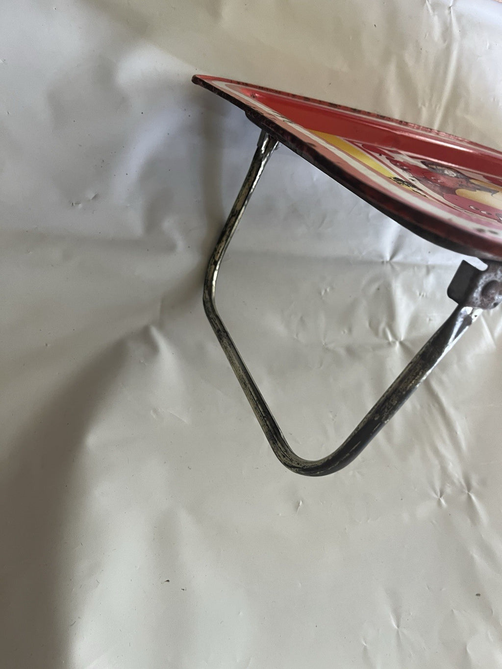 Vintage Orange Pac-Man Metal Lap & Bed TV Tray w/Folding Legs - Midway Co. *READ