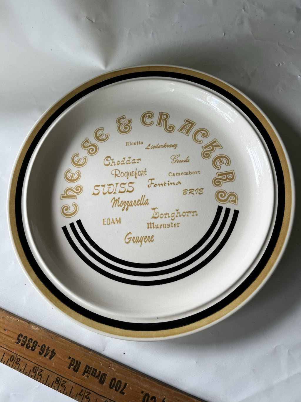 Vintage “Cheese And Crackers” 11.5” Ceramic Platter Plate