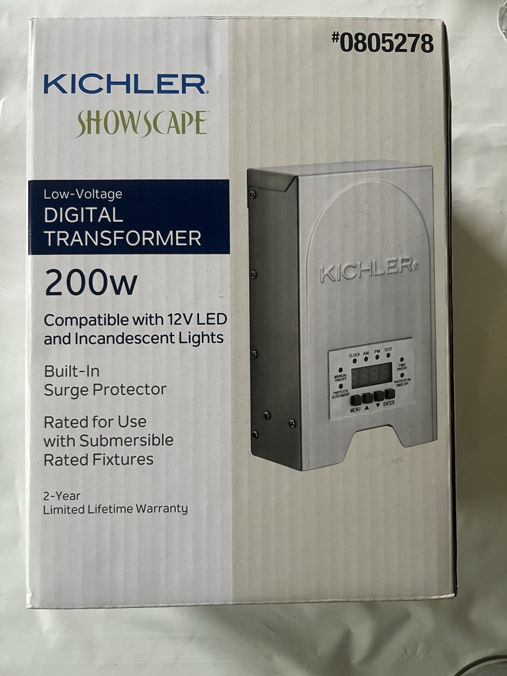 NIB Kichler Showscape Low-Voltage Digital Trasformer 200W #0805278
