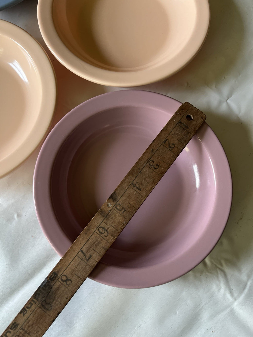 Vintage MCM Pastel Pallet Of Melamine Dessert Bowls (7) Dallas Ware Style B-75