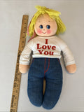 Rare Vintage Bubbychubs 16” “I Love You” Girl Doll Franklin, TN