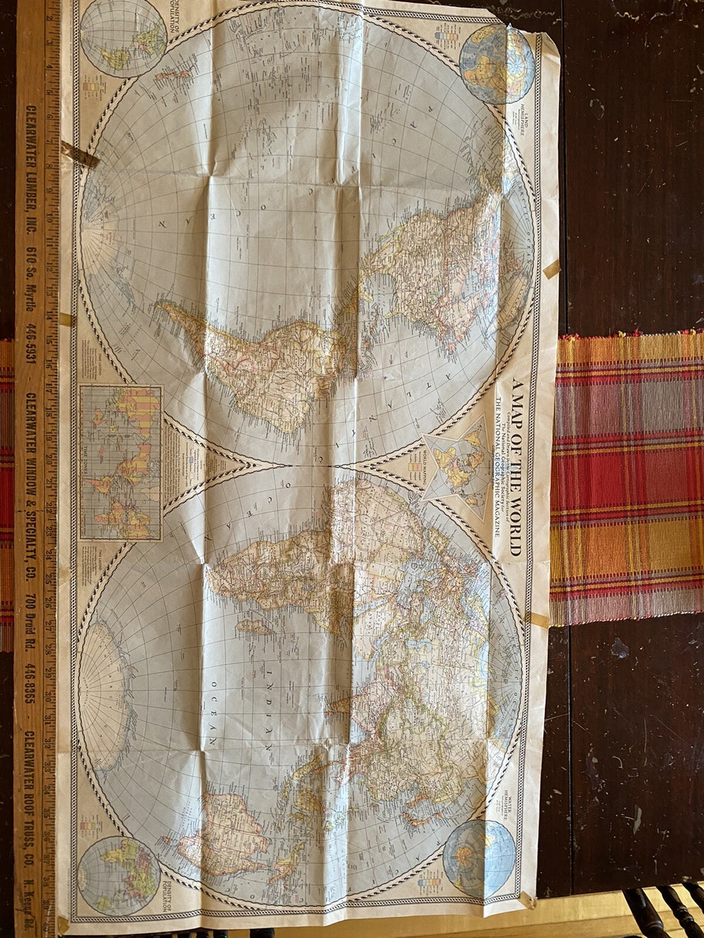 Lot of 2 National Geographic Maps 1941/Dec 1943