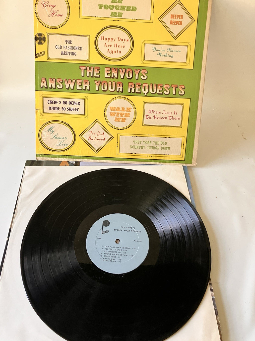 Lot of 3 Christian LPs David Bean Life’s Railway to Heaven/‘73/Envoys Answer
