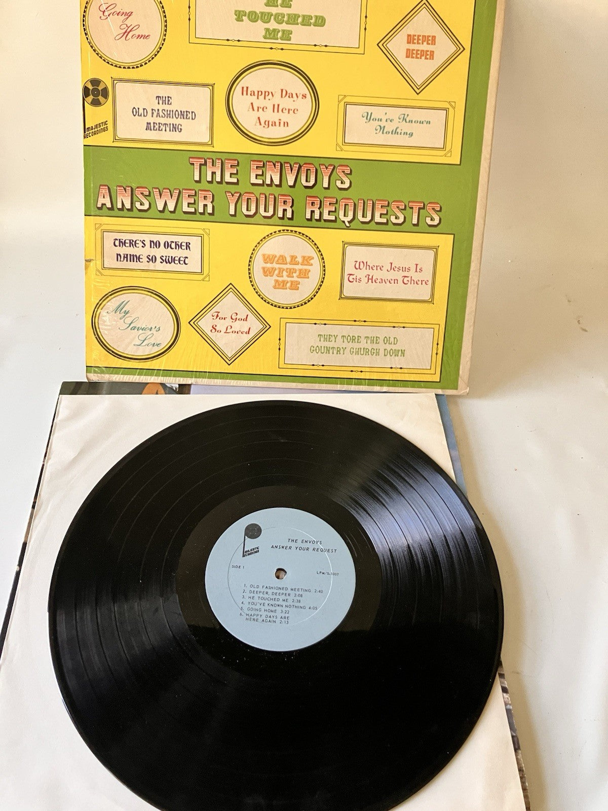 Lot of 3 Christian LPs David Bean Life’s Railway to Heaven/‘73/Envoys Answer