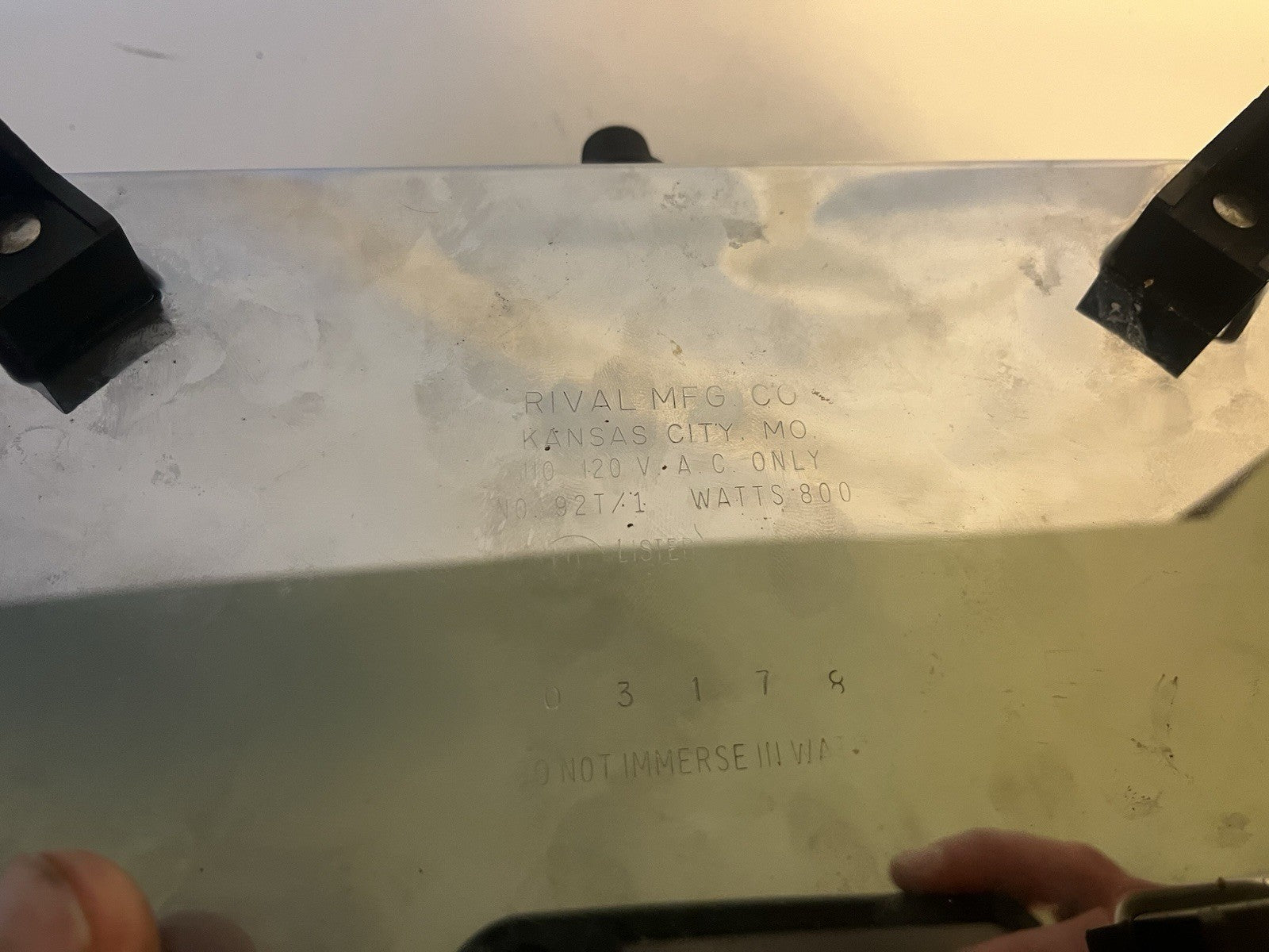 Rival MFG. Co. Waffle/Grill Model No. 92T/1