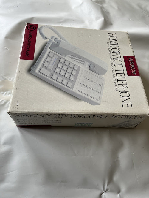 1990 White Telephone Bell South Home Office New In Box Supremacy 227V