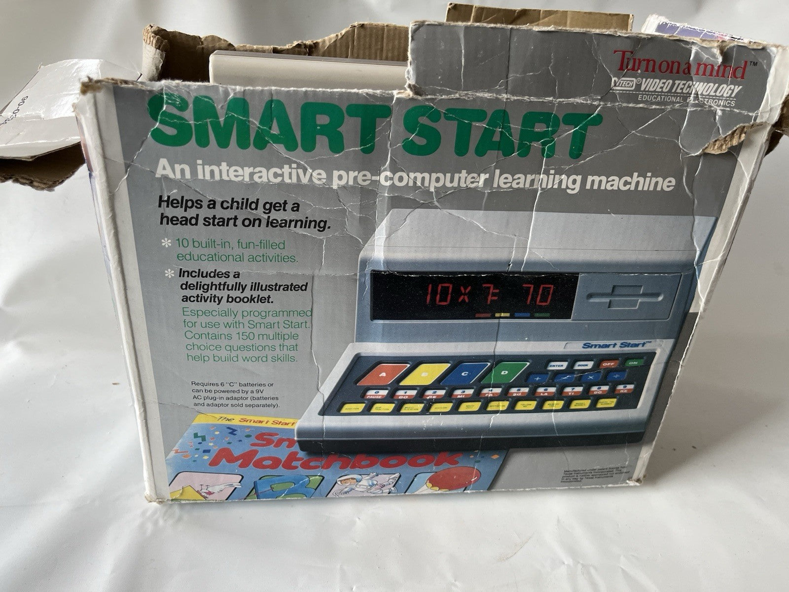 Vintage Kids Smart Start Interactive Pre-computer Learning Machine W/box, Books