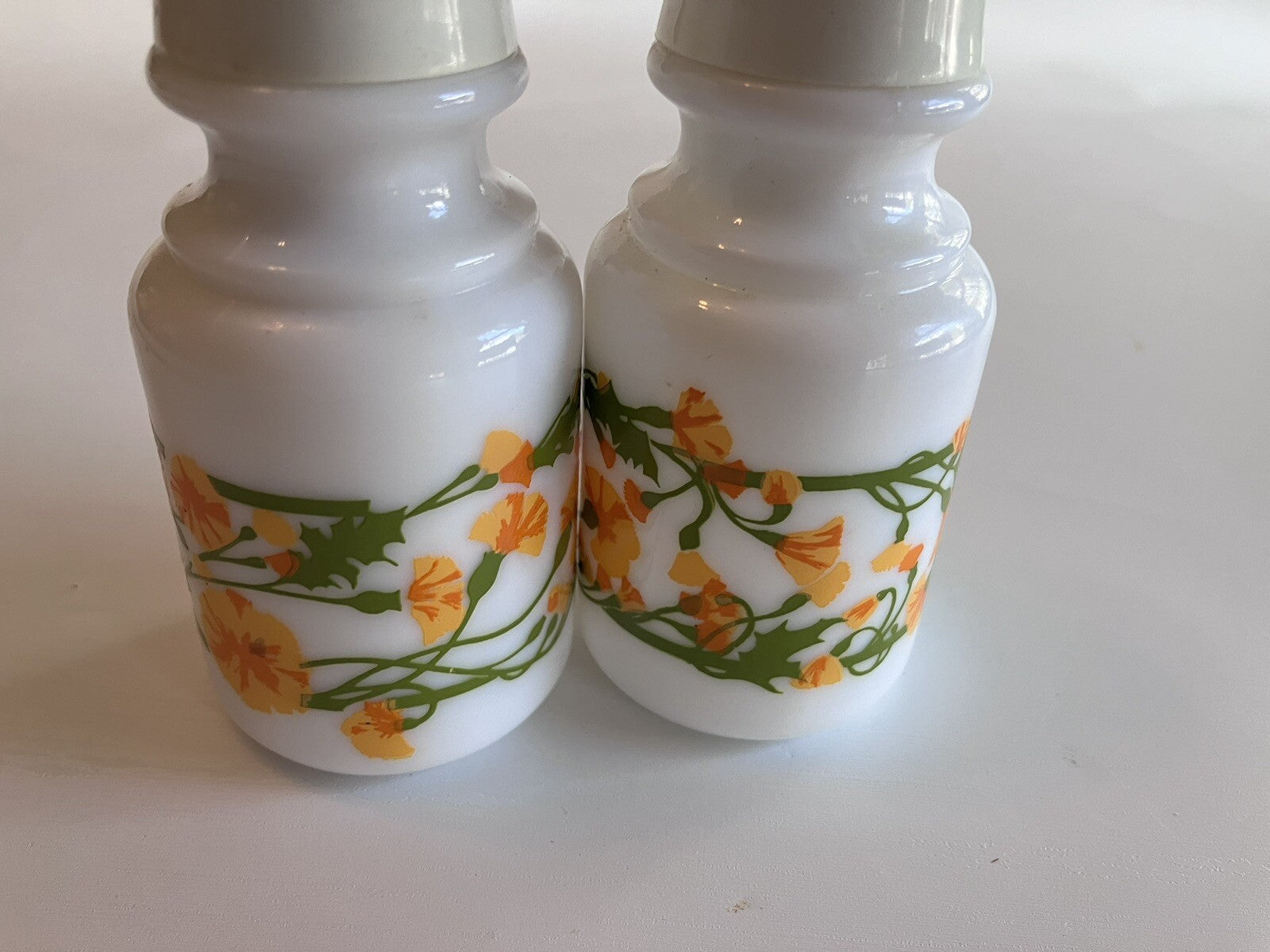 1968 Avon Milk Glass Salt And Pepper Shakers