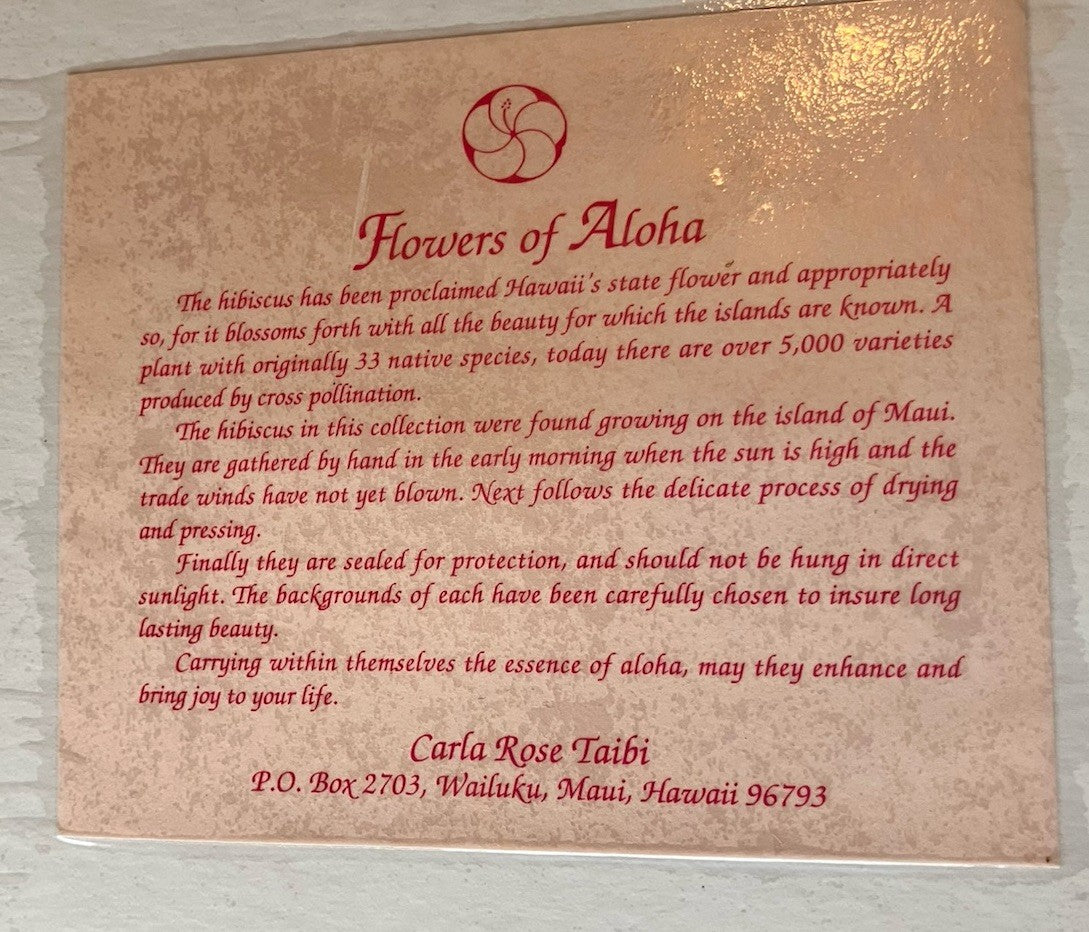 1990’s “Flowers of Aloha” Signed Carla Rose Hibiscus Flower