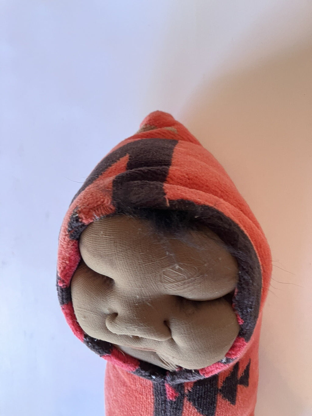 Vintage Native American Infant Doll, 14” Tall Plush