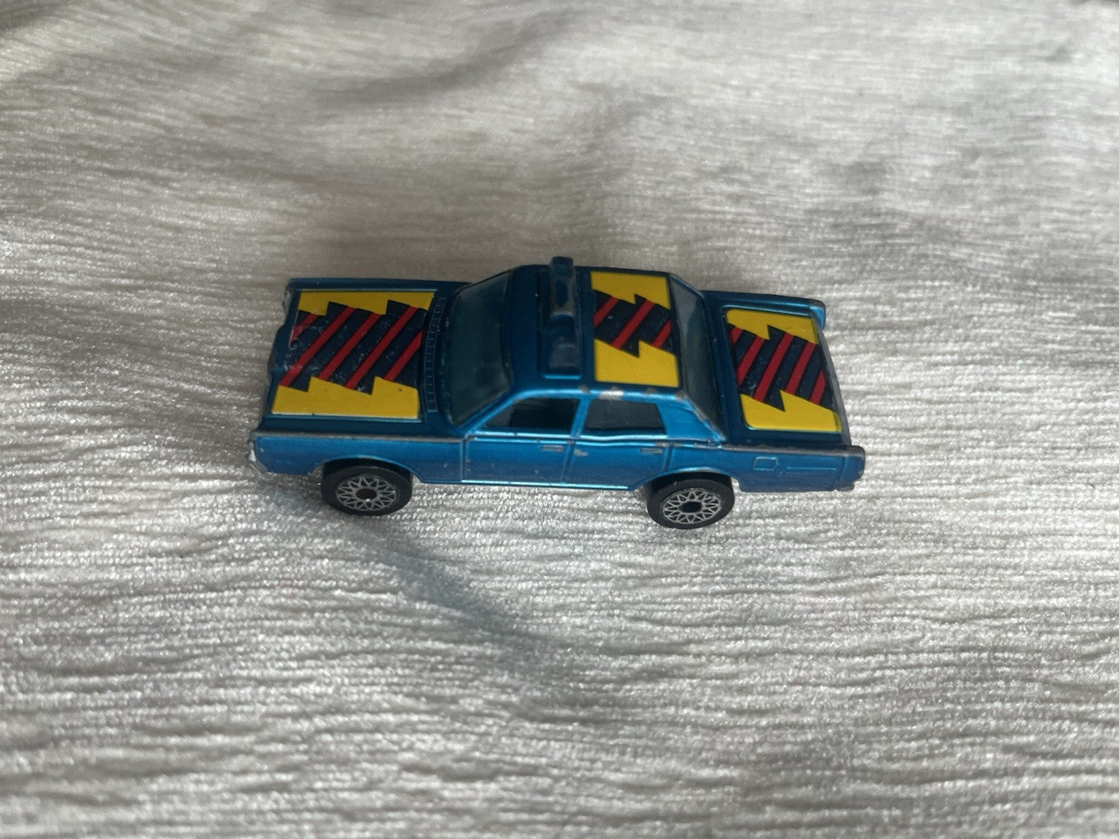 Blue Mercury Police Car Matchbox 1978 Macau Blue Windows Nice Condition Rare HTF