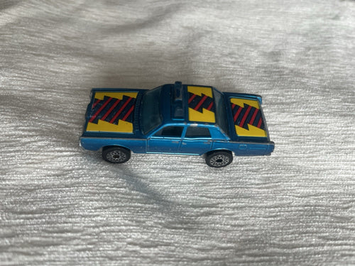 Blue Mercury Police Car Matchbox 1978 Macau Blue Windows Nice Condition Rare HTF