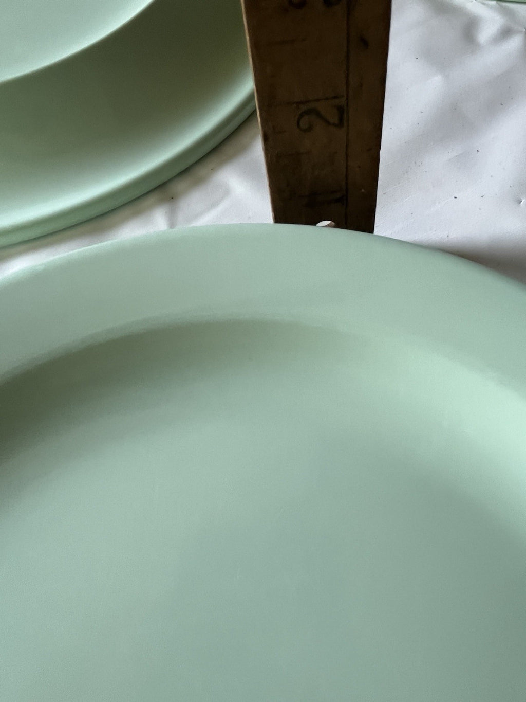 Vintage MCM 10” Sea Foam Green Boonton Melamine Dinner Plates (6) 102-10 Made NJ