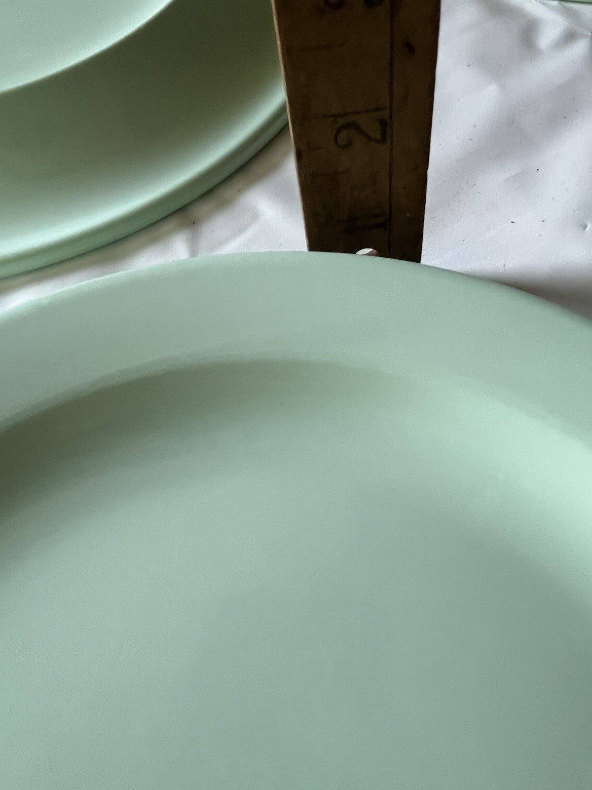 Vintage MCM 10” Sea Foam Green Boonton Melamine Dinner Plates (6) 102-10 Made NJ