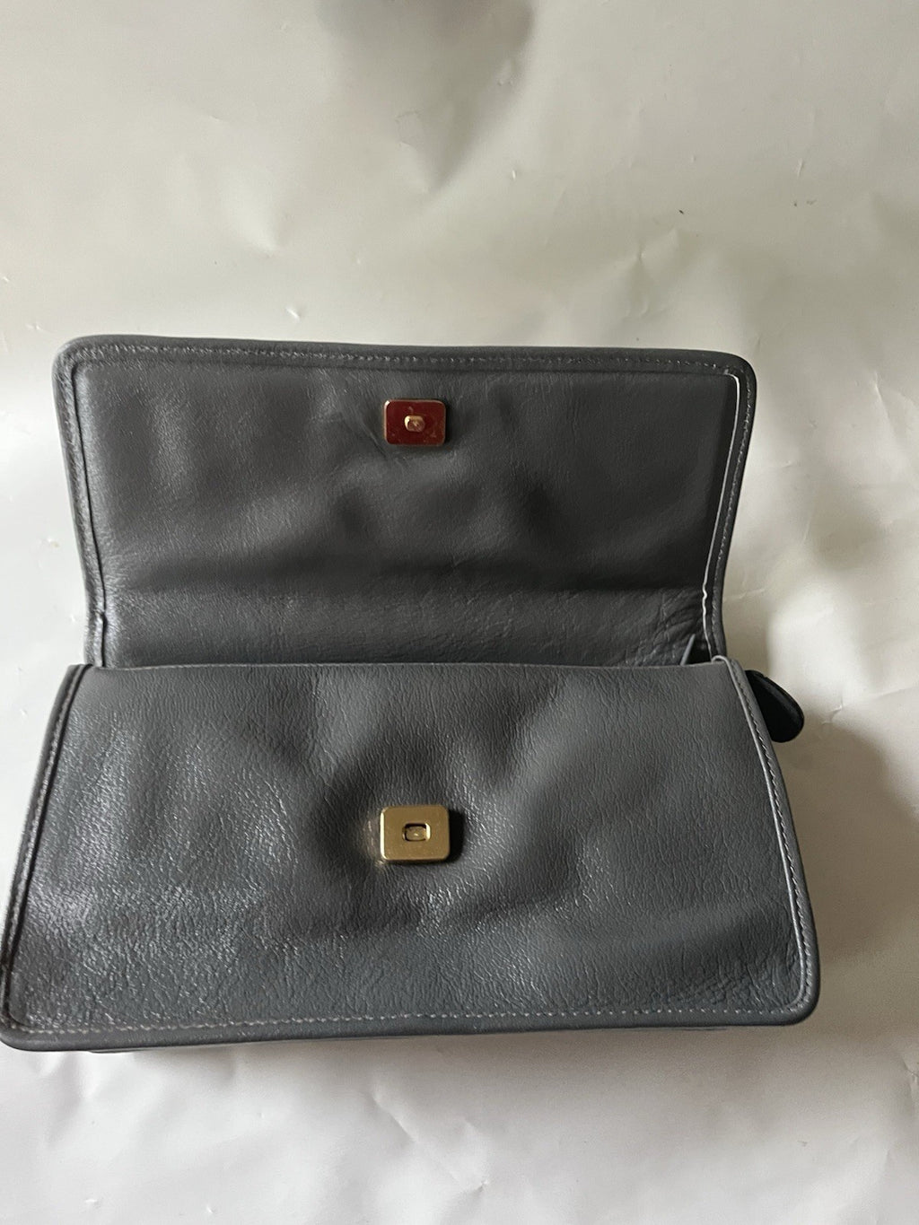 NOS 90’s Talbots Gray Crossbody Leather Bag-Made In Italy