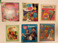 Lot of 6 Kids Books w/45 record Puff & Toot/Hansel/Sesame Street/101 Dalmations