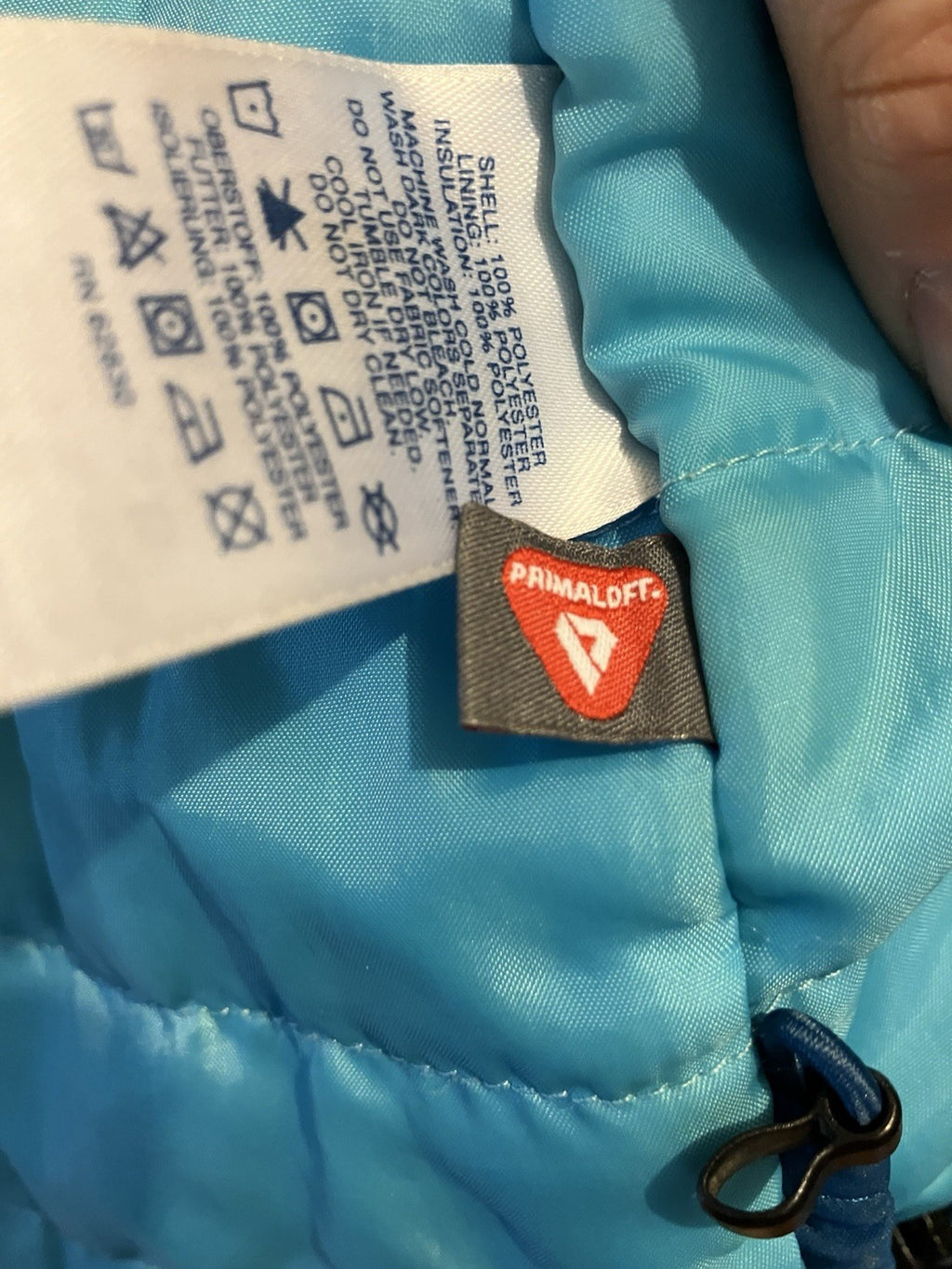Lands End Women’s Med. (10-12) Teal-Blue Winter Insulated Jacket Removable Hood