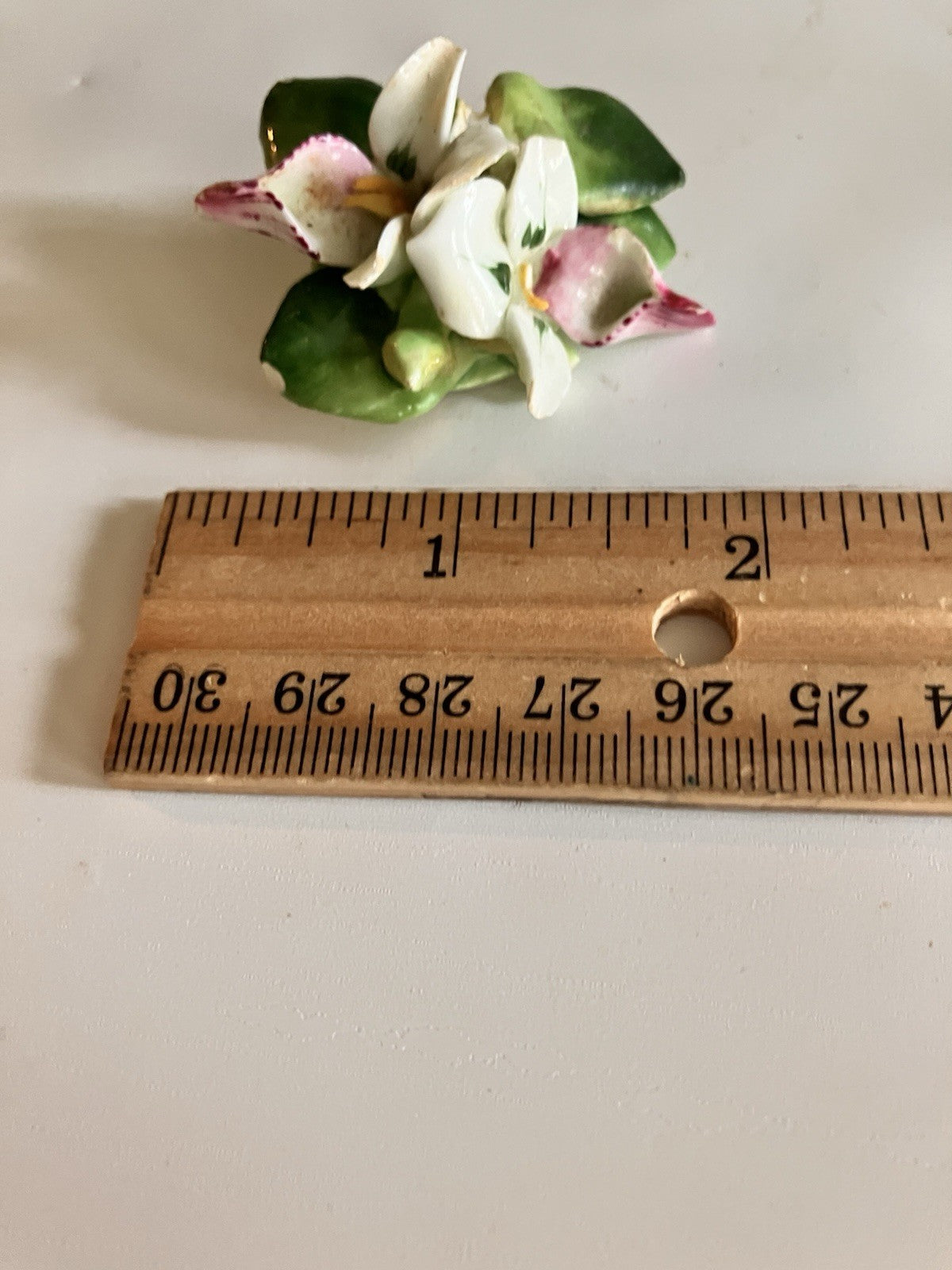 Vintage Bone China/Porcelain Floral Brooches (2)