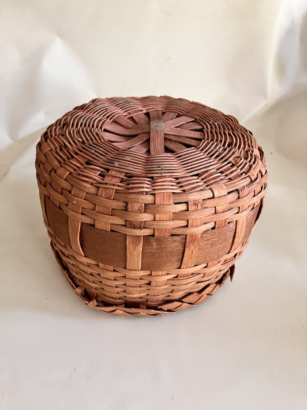 Vintage Handwoven Basket From Northern Maine