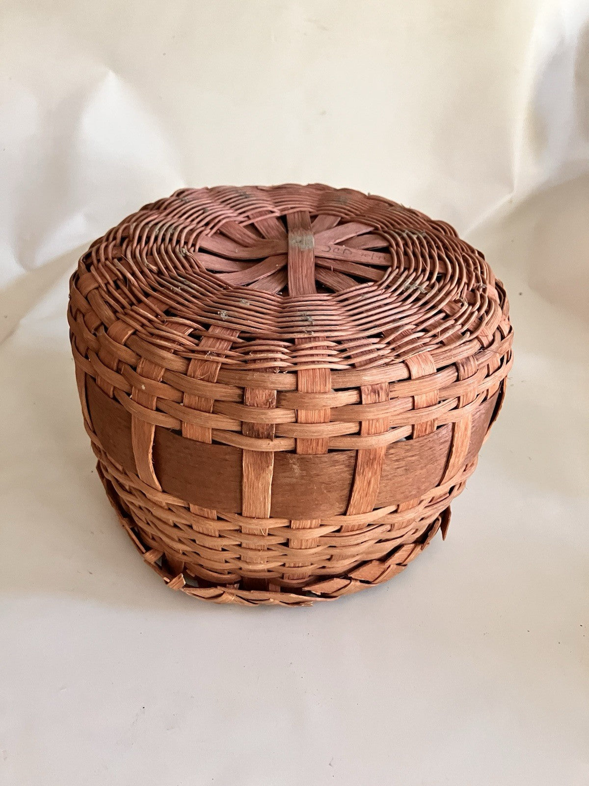 Vintage Handwoven Basket From Northern Maine
