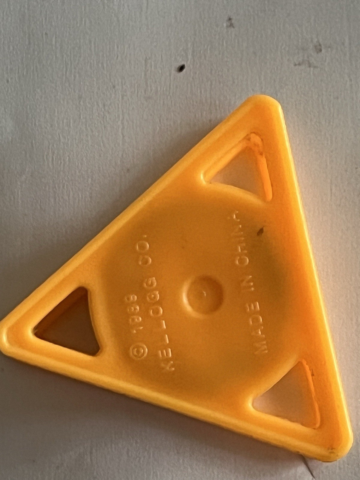 1989 Boglins Kellogg’s Triangle Ink Stamper Vintage Orange Toy Cereal Prize