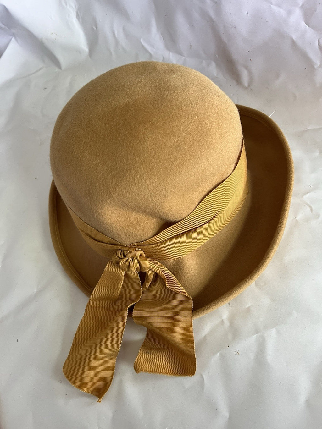 Vintage NECO 100% Wool Mustard Yellow Women’s Bucket Hat Union Made
