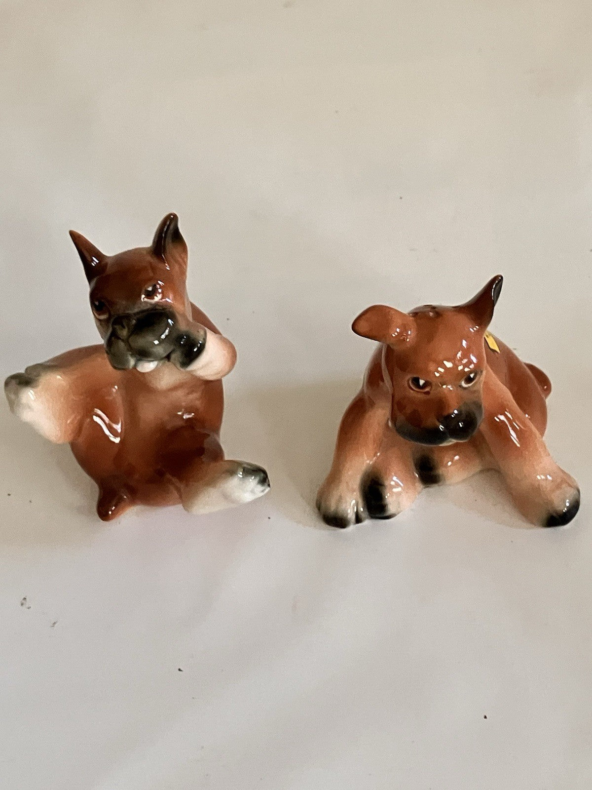 Vintage 1960s Lot Of 2 Bull Dog/Dogs Salt And Pepper Shaker Sets. EVC!