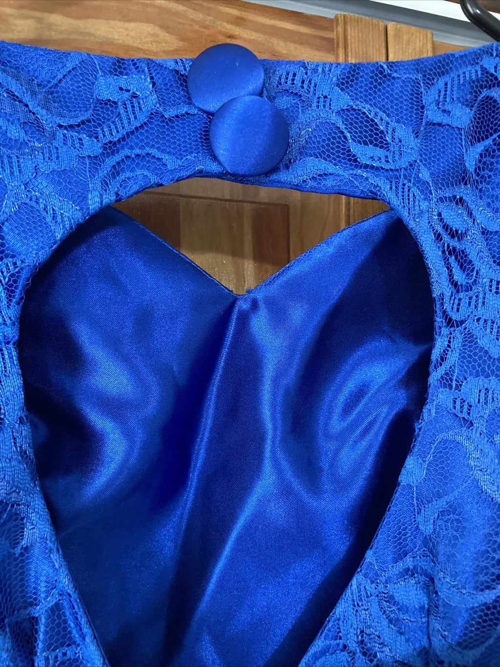 Vintage 1990s Prom Formal Dress Royal Blue 
