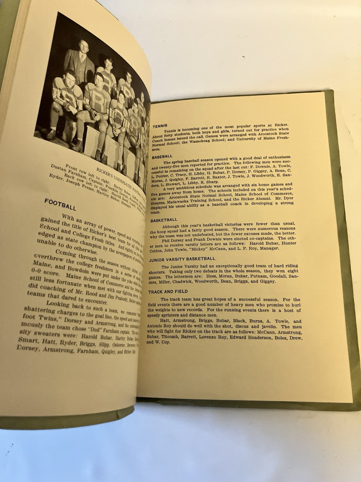1937 Aquilo Ricker Classical Institute And Jr. College Yearbook Houlton, ME