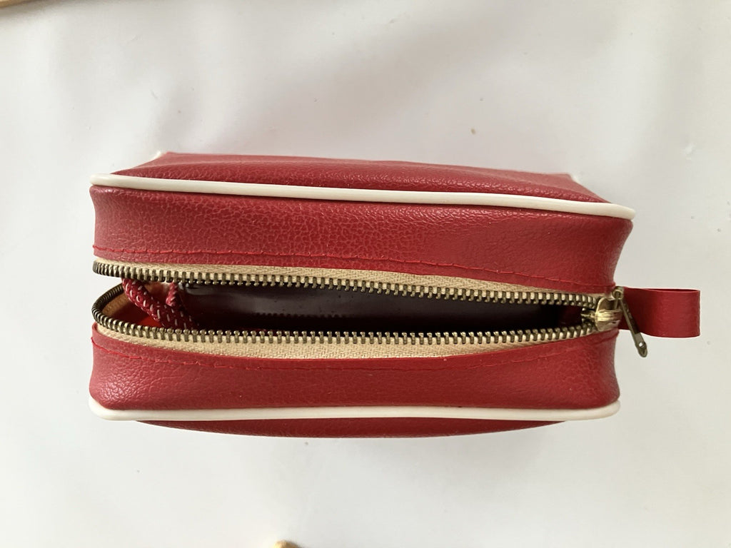 1950s German Zoeller Maroon Travel Iron W/ Original Box, Paper EVC, Never Used