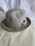 Vintage Men’s Adam Tweed Fedora Hat; 7-71/8 Medium Grey/tan Tweed Tone