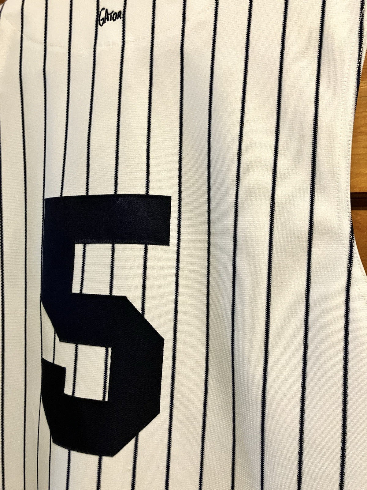 Omaha Storm Baseball White And Navy Jersey “5” In Adult Large By Gator Athletics