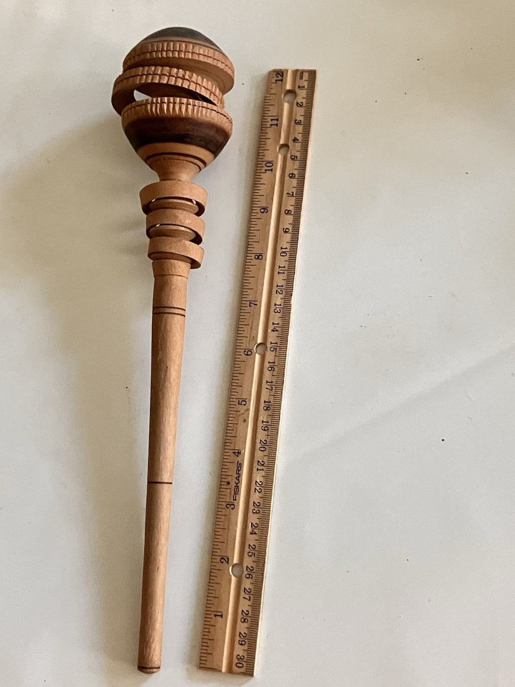 Vintage Authentic Molinillo Mexican Wooden Whisk-EVC!!