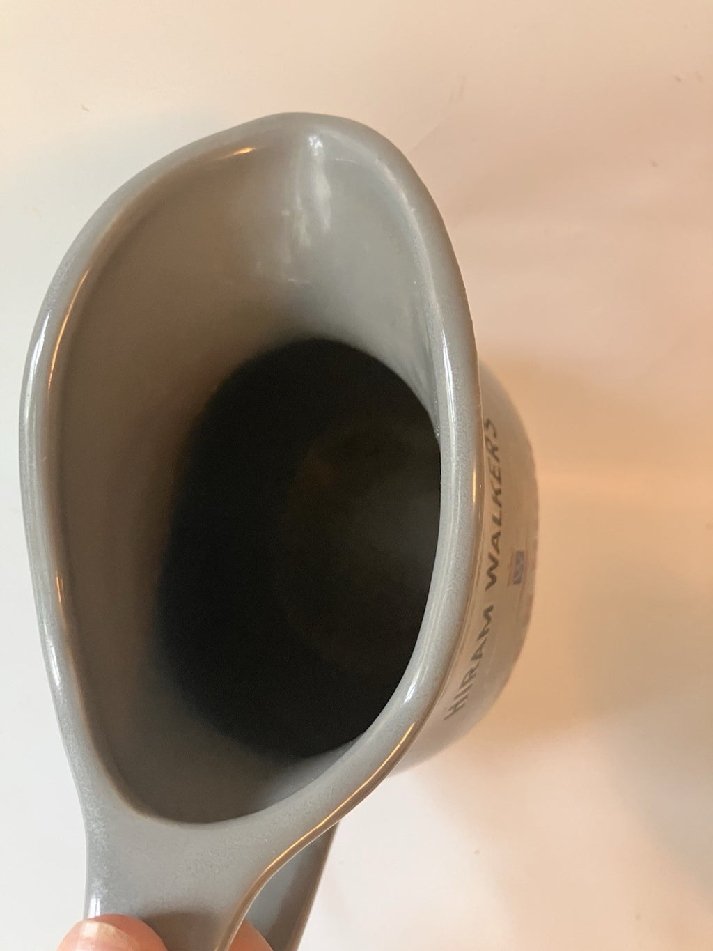 Vintage Hiram Walkers Ten High Bourbon Whisky Pitcher Bar Advertisement In Grey