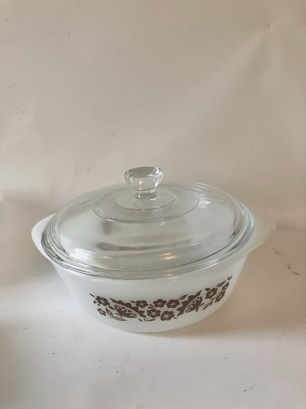 Vintage NOS In Box Jeanette Goldtone Floral Glasbake Ovenware 27 Piece Set #2512