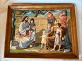 Vintage MCM “Jesus And Little children” Paint By Numbers 27”x21” Framed; 1963