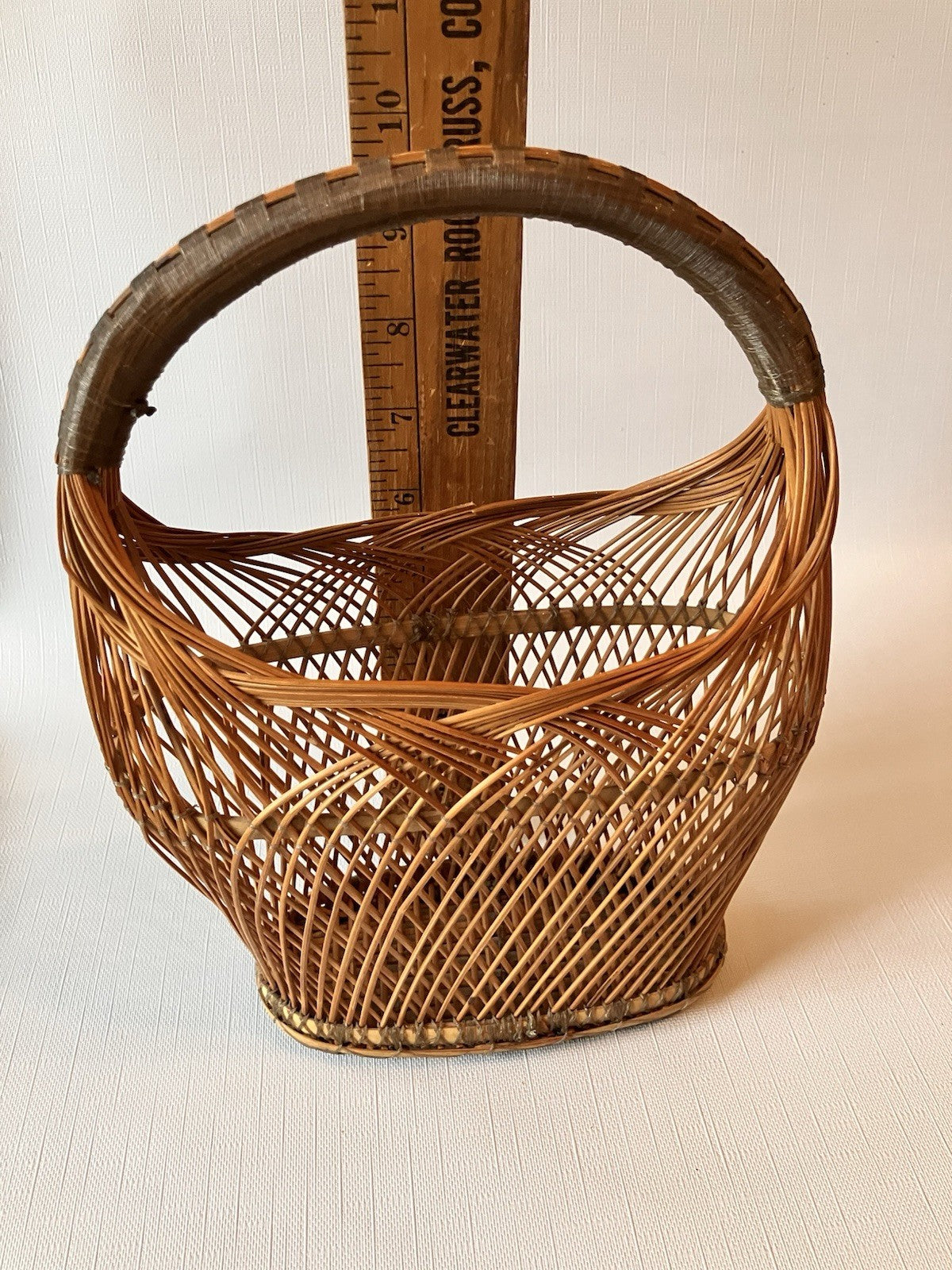 Vintage Japanese Ikebana Hangakago Basket; EVC 1910-1930s.