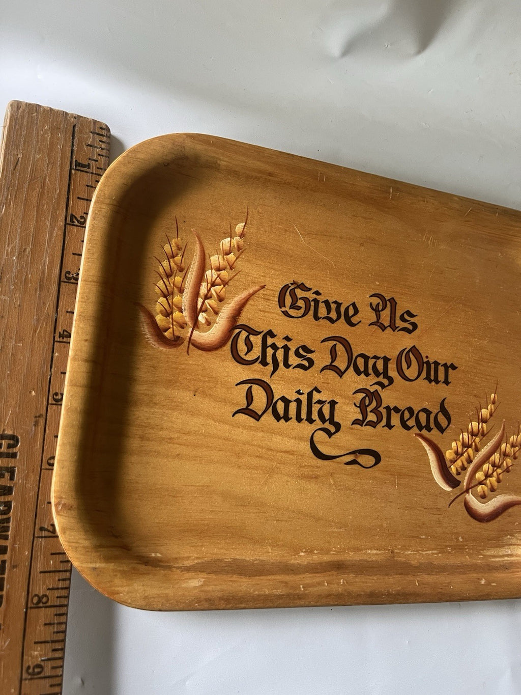 Vintage Silva Wooden Give Us This Day Our Daily Bread 