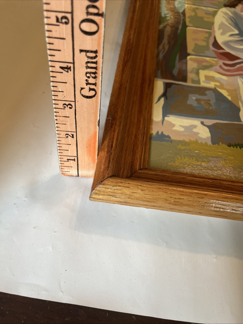 Vintage MCM “Jesus And Little children” Paint By Numbers 27”x21” Framed; 1963