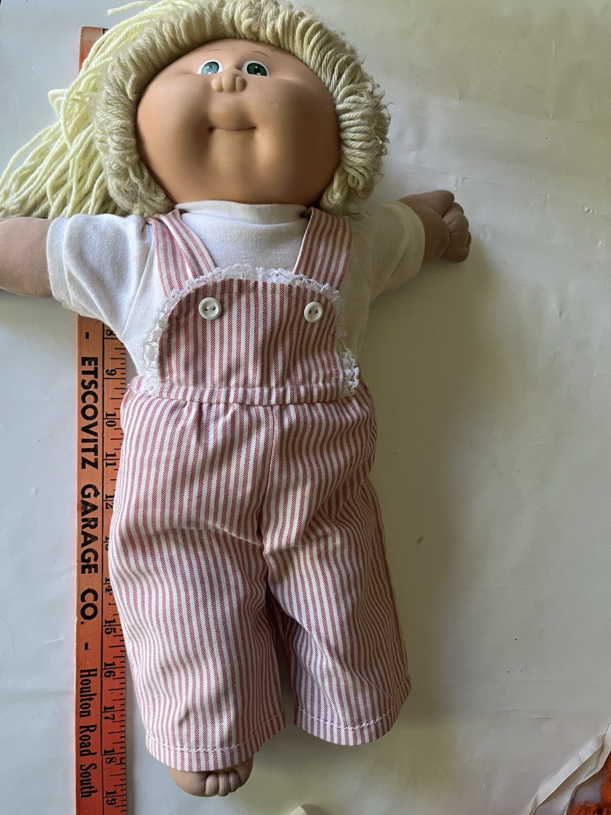 Vintage Cabbage Patch Kids 16” Blonde Girl Blue Eyes ‘78/82 HTF “Why Me?” Shirt