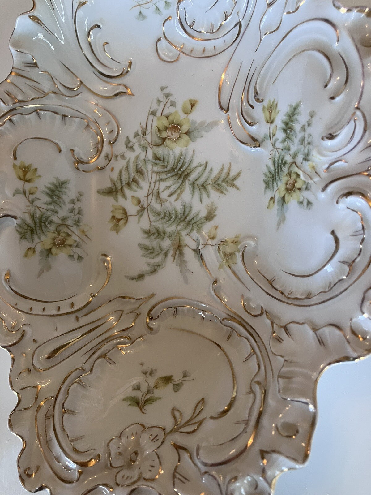 Vintage German C. Tielsch Co. Floral Porcelain Serving Platter. EVC