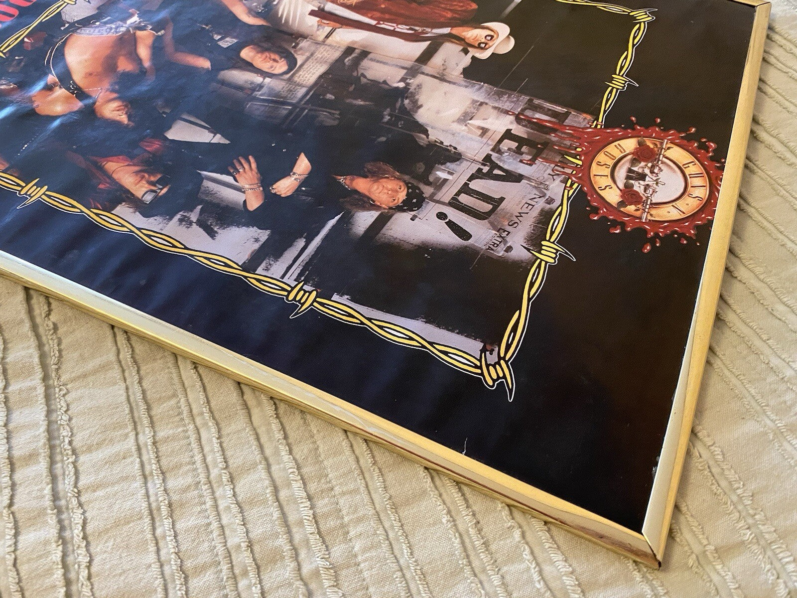 1992 Guns N’ Roses Cardboard Backed Poster 20x16”
